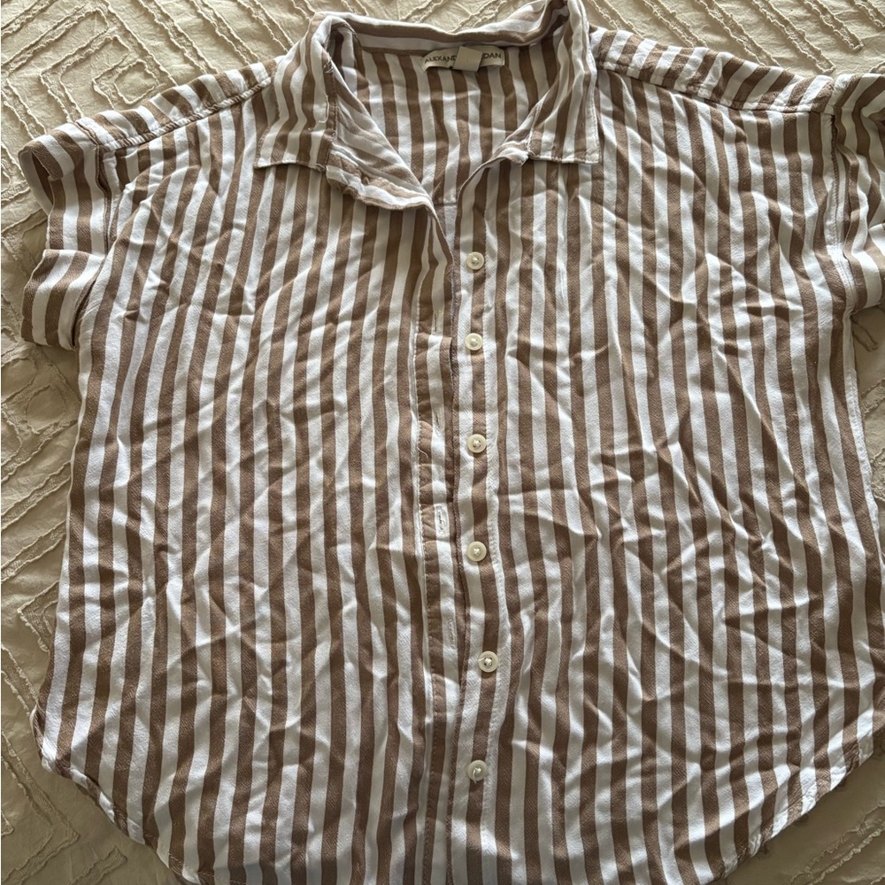Striped Button-Up Shirt